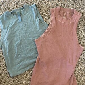 SKIMS BUNDLE Sleeveless Ribbed Women Tops - Pink and Green